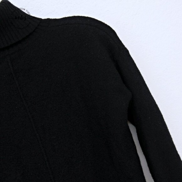 Oats Cashmere by Debra Hayburn 100% Cashmere Turtleneck Sweater Black Women XS - Picture 6 of 9
